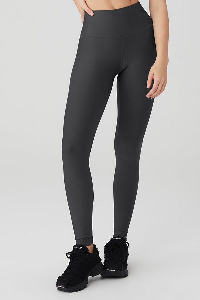 Leggings Alo Yoga High-Cintura Airlift Feminino Cinzentas Escuro | 0453-ORLCH