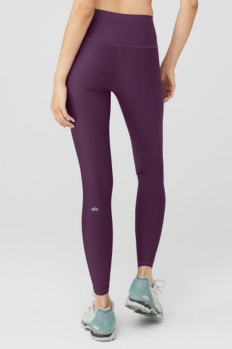 Leggings Alo Yoga High-Cintura Airlift Feminino Roxo Escuro | 5846-IODQH