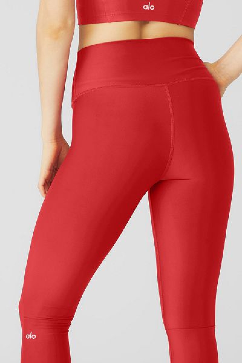 Leggings Alo Yoga High-Cintura Airlift Feminino Vermelhas | 4297-PUIZD