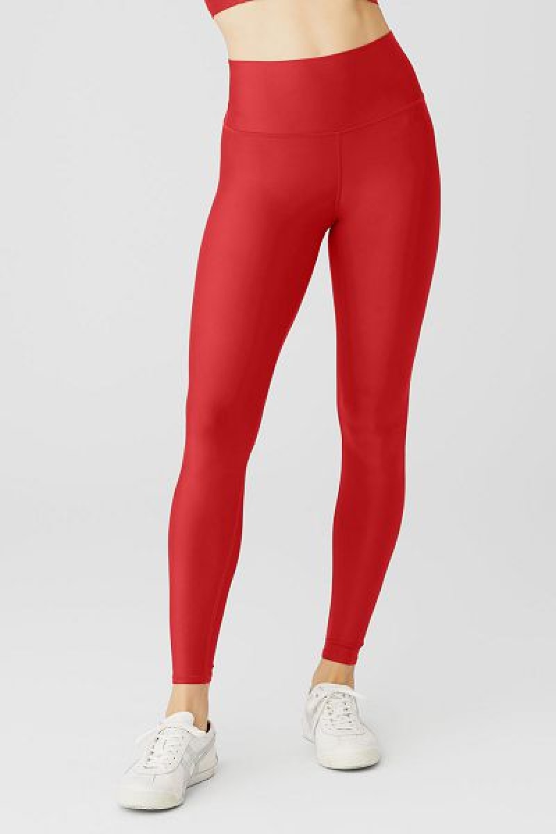 Leggings Alo Yoga High-Cintura Airlift Feminino Vermelhas | 4297-PUIZD