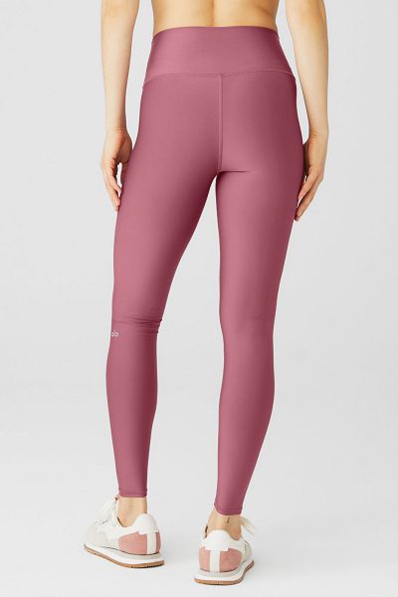 Leggings Alo Yoga High-Cintura Airlift Feminino Bordeaux | 4269-NCFUT