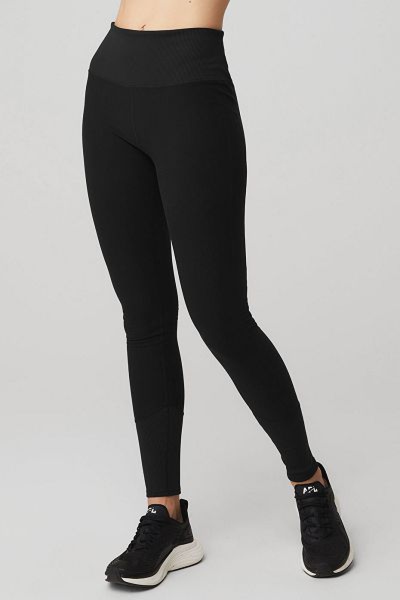 Leggings Alo Yoga High-Cintura Alosoft Lounge Feminino Pretas | 9406-YLQWO