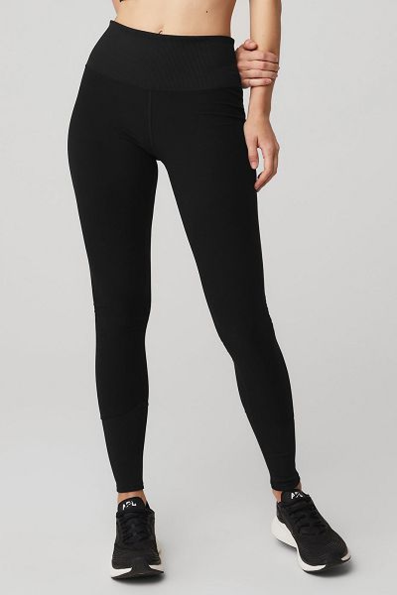 Leggings Alo Yoga High-Cintura Alosoft Lounge Feminino Pretas | 9406-YLQWO