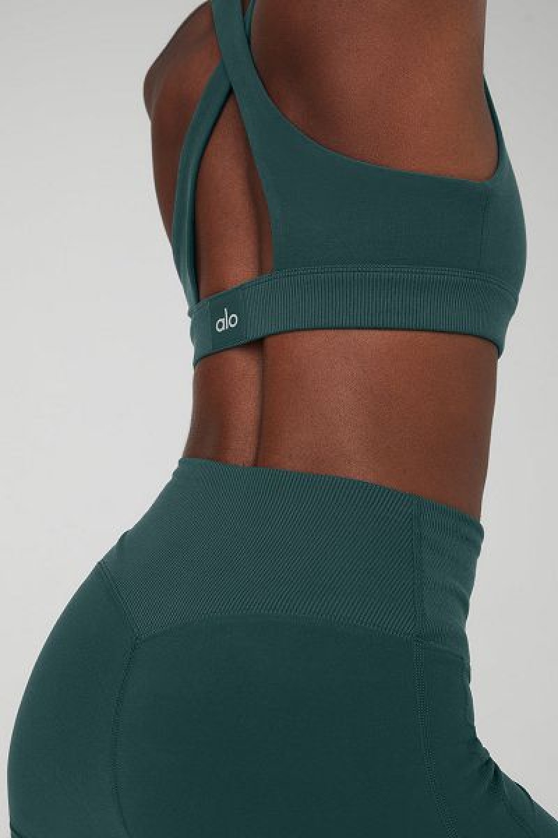 Leggings Alo Yoga High-Cintura Alosoft Lounge Feminino Verdes | 4793-MCLFI