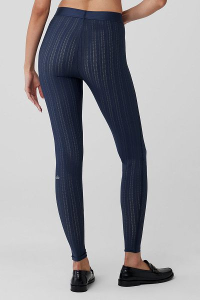 Leggings Alo Yoga High-Cintura Euphoria Feminino Azul Marinho | 0587-PAVSW