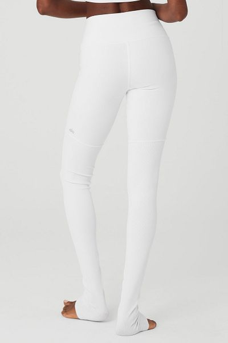 Leggings Alo Yoga High-Cintura Goddess Feminino Branco | 0132-ULCJW