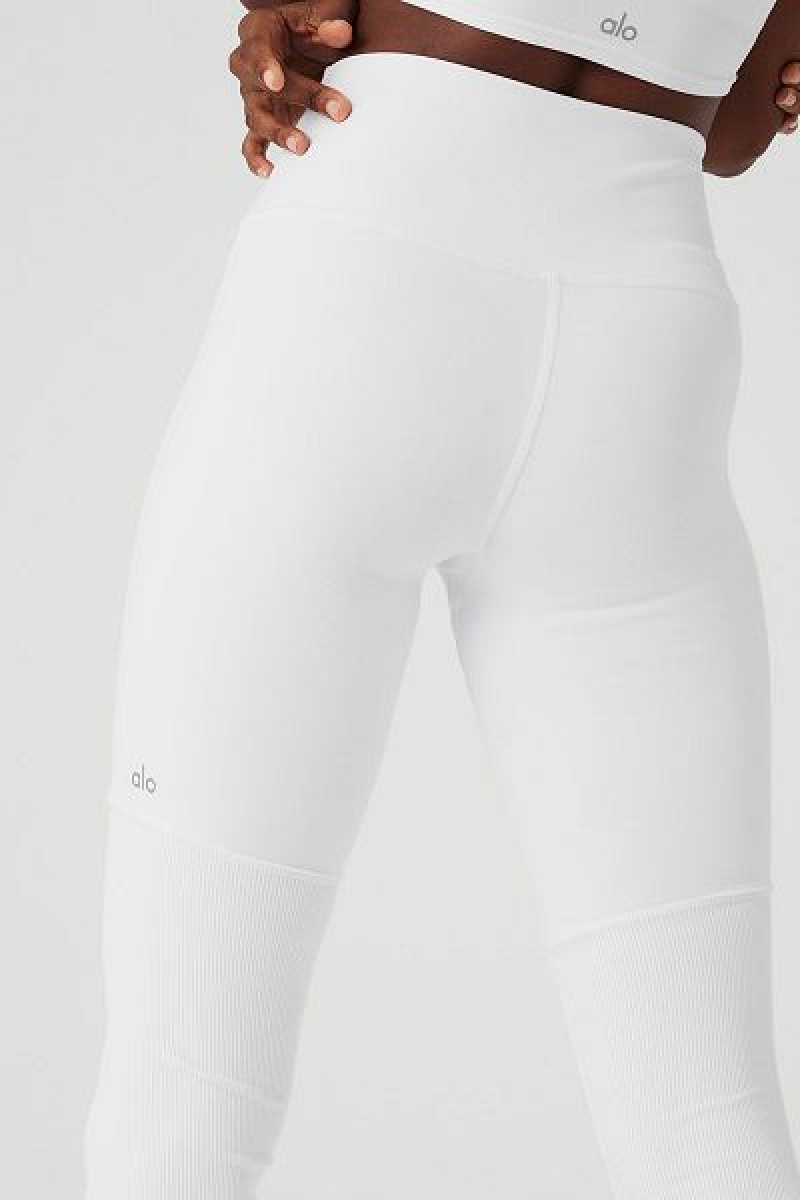 Leggings Alo Yoga High-Cintura Goddess Feminino Branco | 0132-ULCJW