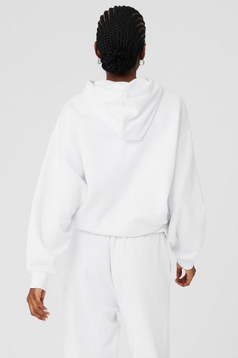 Moletom com Capuz Alo Yoga Accolade Feminino Branco | 8160-UKBWJ