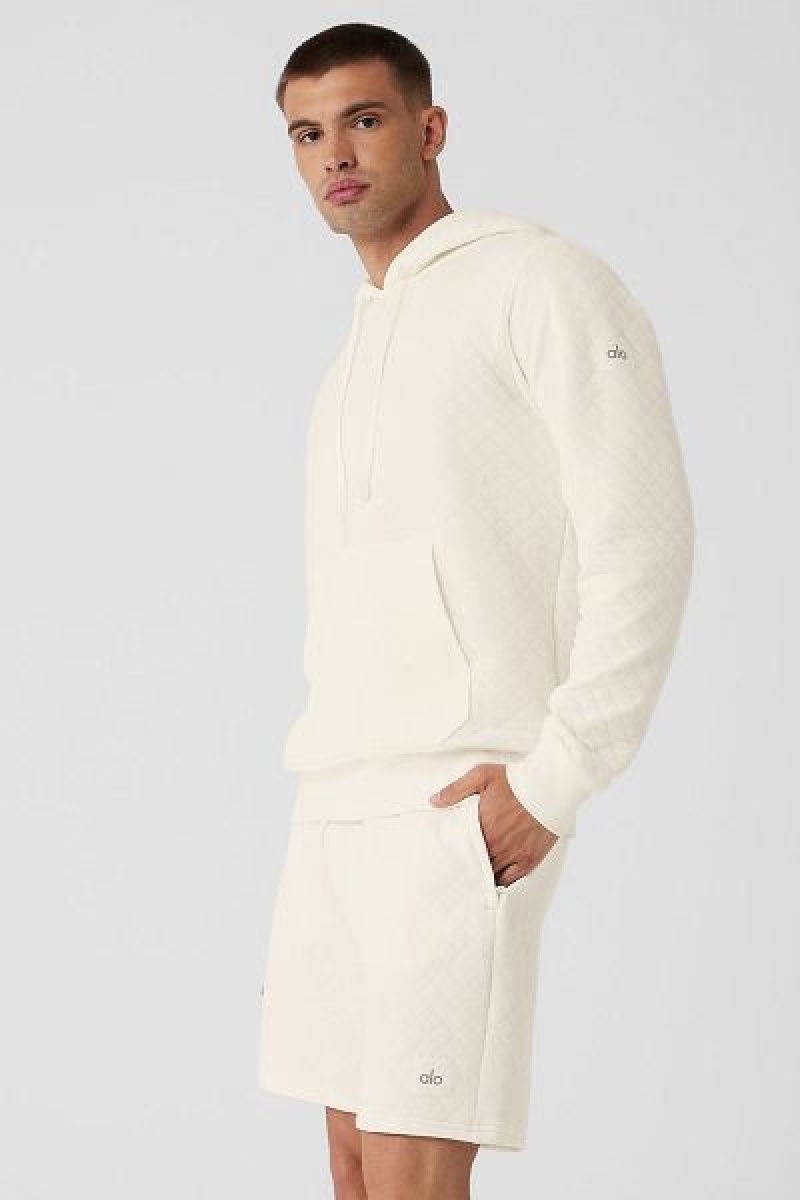 Moletom com Capuz Alo Yoga Acolchoado Stadium Masculino Branco | 8506-CPBDS