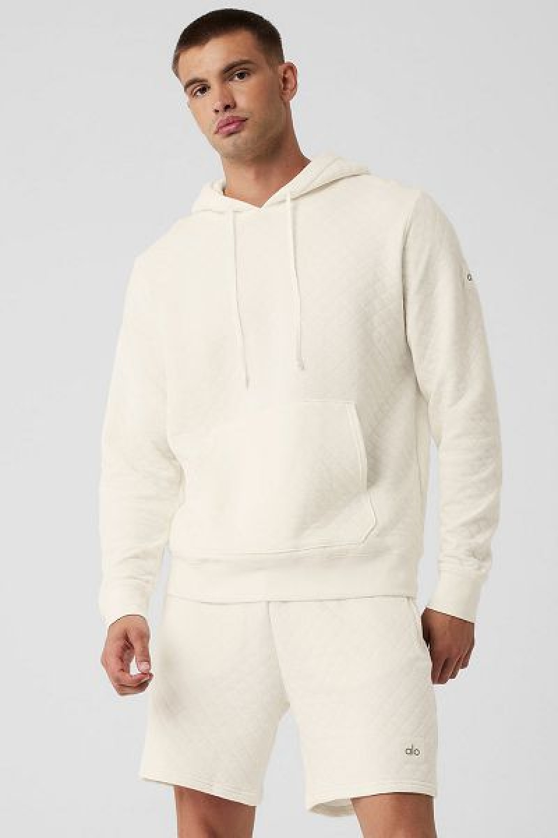 Moletom com Capuz Alo Yoga Acolchoado Stadium Masculino Branco | 8506-CPBDS