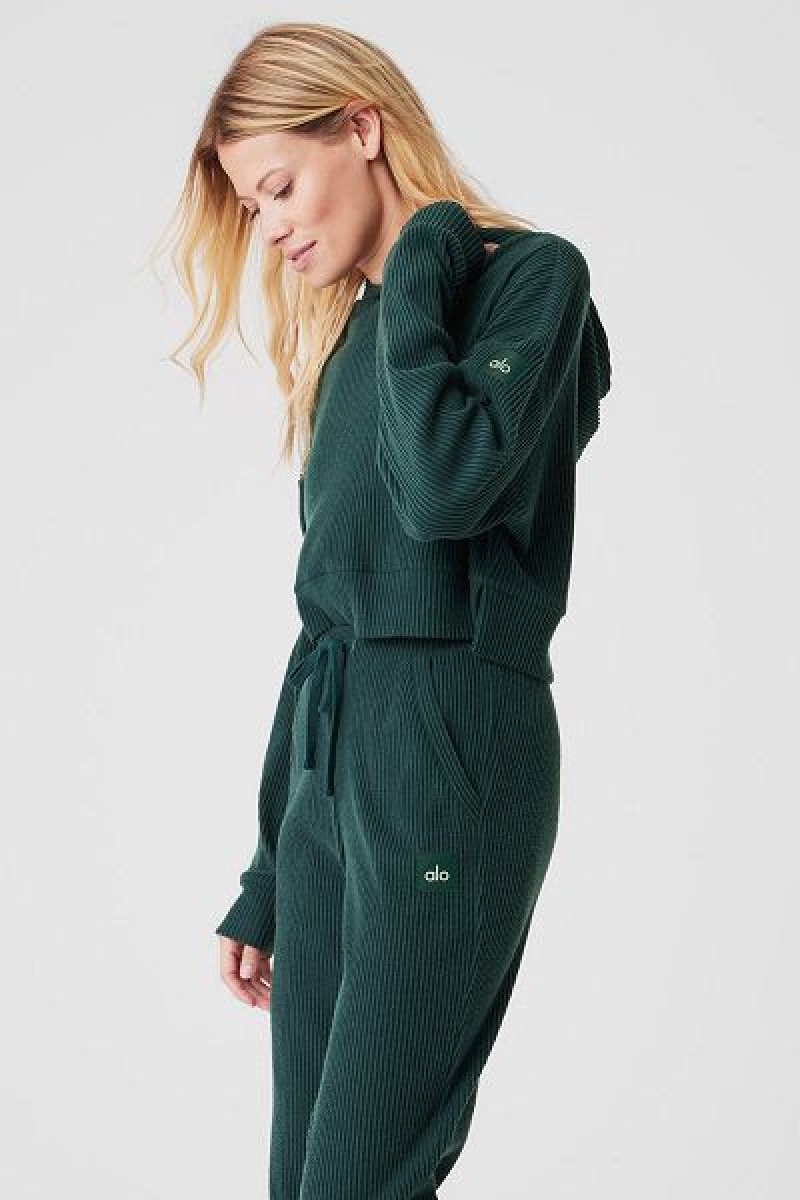 Moletom com Capuz Alo Yoga Muse Feminino Verdes | 6127-ZMYSD