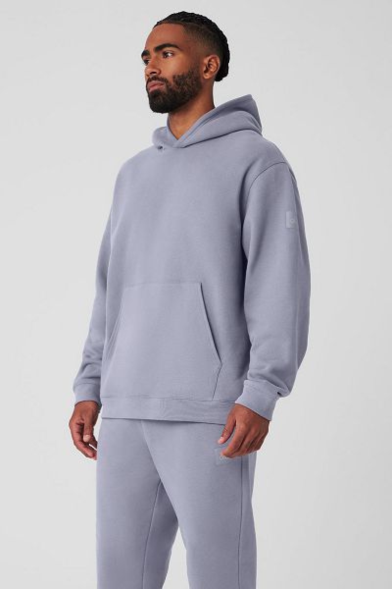 Moletom com Capuz Alo Yoga Renown Heavy Weight Masculino Azuis | 4635-XTKAP