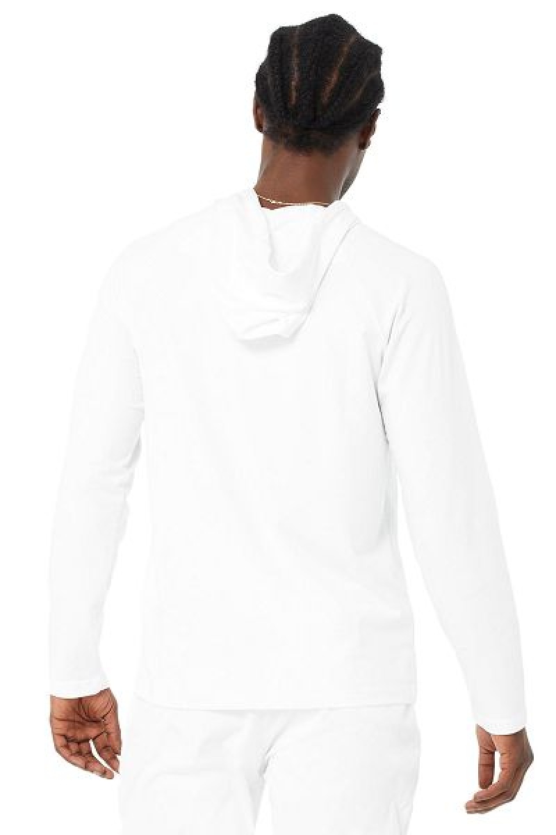 Moletom com Capuz Alo Yoga The Conquer Masculino Branco | 1487-VGKRB