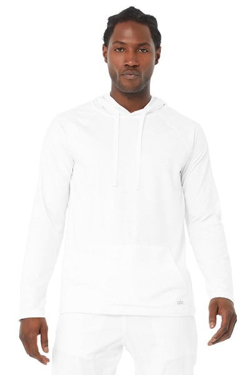 Moletom com Capuz Alo Yoga The Conquer Masculino Branco | 1487-VGKRB