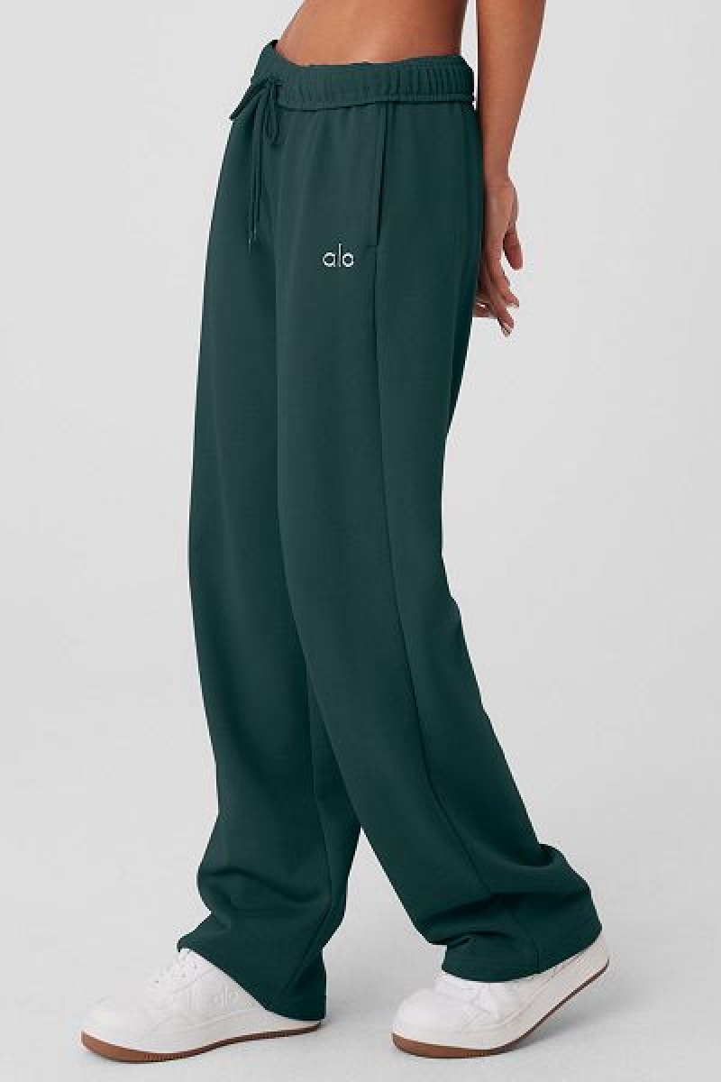 Moletons Alo Yoga Accolade Em Linha Reta Leg Feminino Verdes | 1826-IOSJL