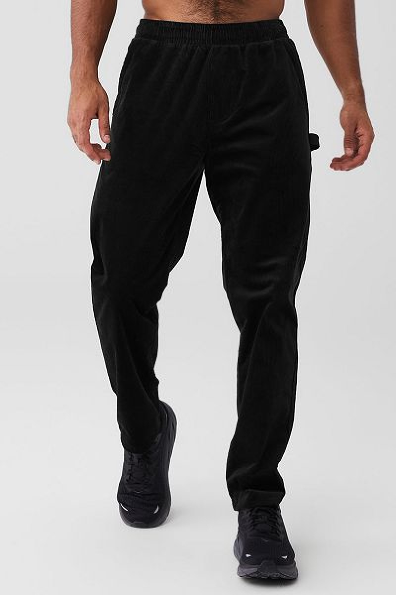 Moletons Alo Yoga Corduroy District Masculino Pretas | 7950-SINZW