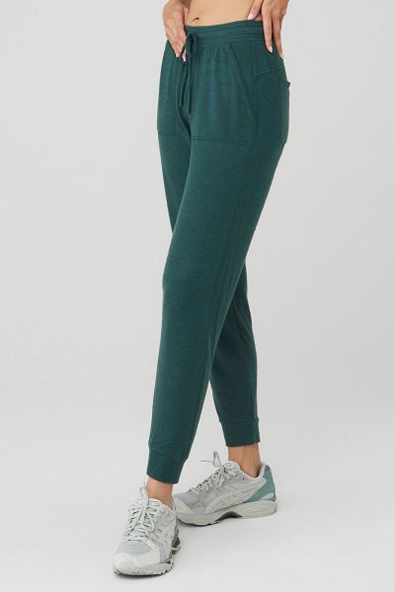 Moletons Alo Yoga Soho Feminino Verdes | 4875-NRYAK