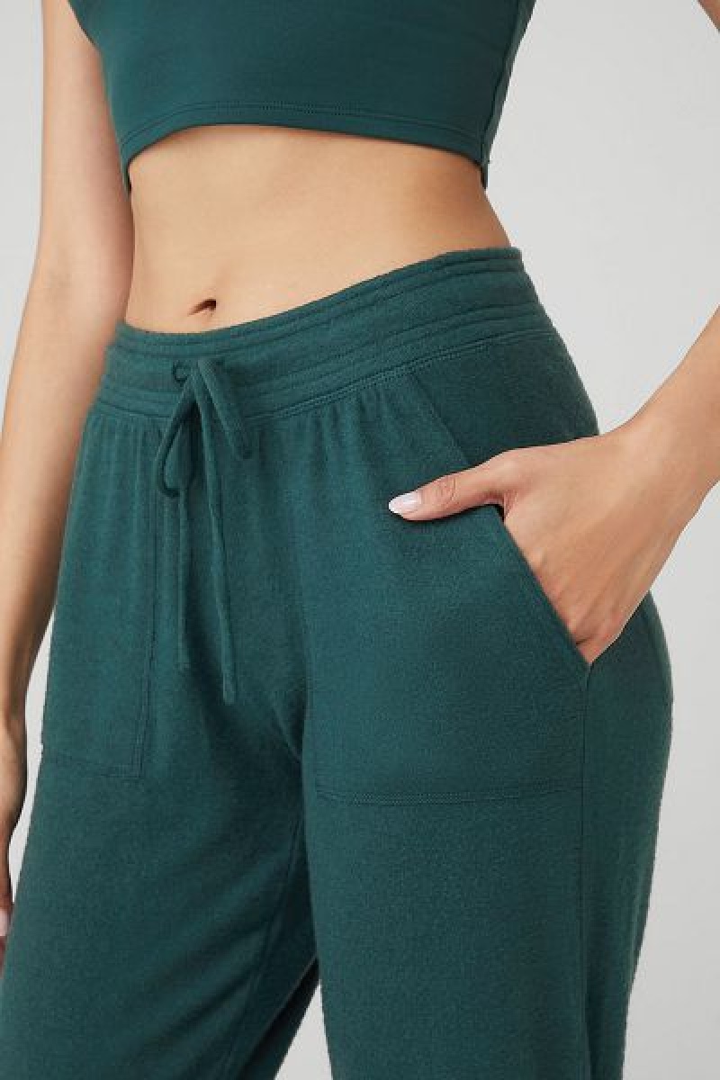 Moletons Alo Yoga Soho Feminino Verdes | 4875-NRYAK