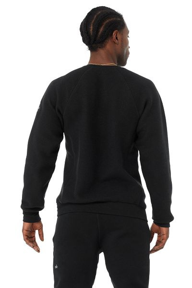 Moletons Alo Yoga Triumph Crew Neck Masculino Pretas | 2570-OMIQA