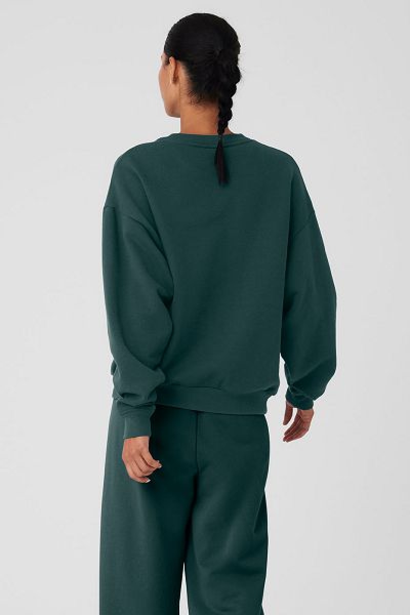 Pullovers Alo Yoga Accolade Crew Neck Feminino Verdes | 7245-AOHYU