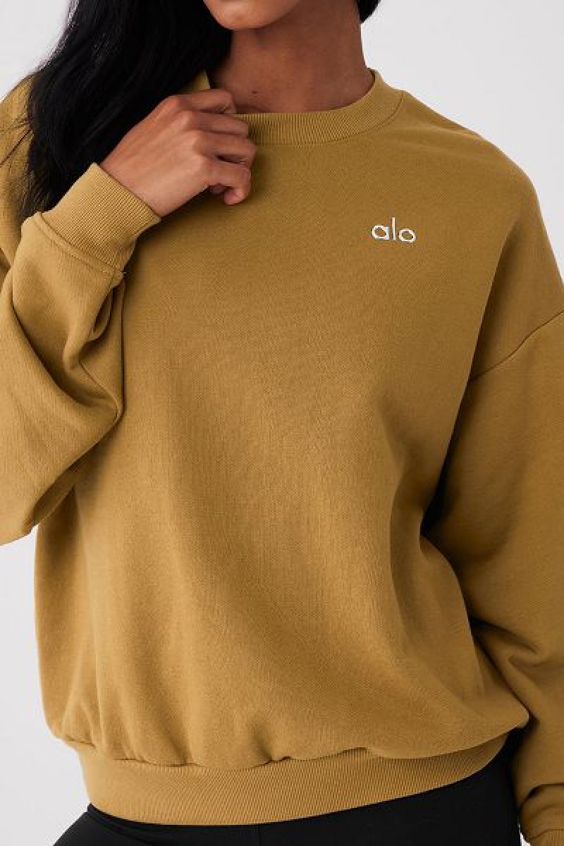 Pullovers Alo Yoga Accolade Crew Neck Feminino Verde Oliva | 6032-JGIFE