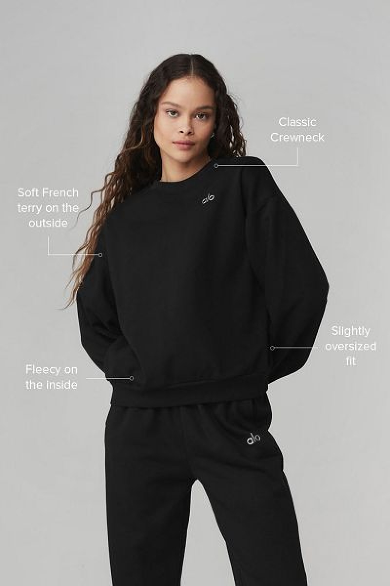 Pullovers Alo Yoga Accolade Crew Neck Feminino Pretas | 3519-JRSMA