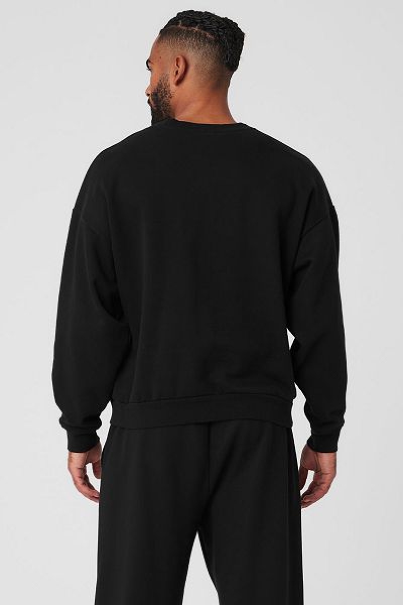 Pullovers Alo Yoga Accolade Crew Neck Masculino Pretas | 0569-NCMIZ