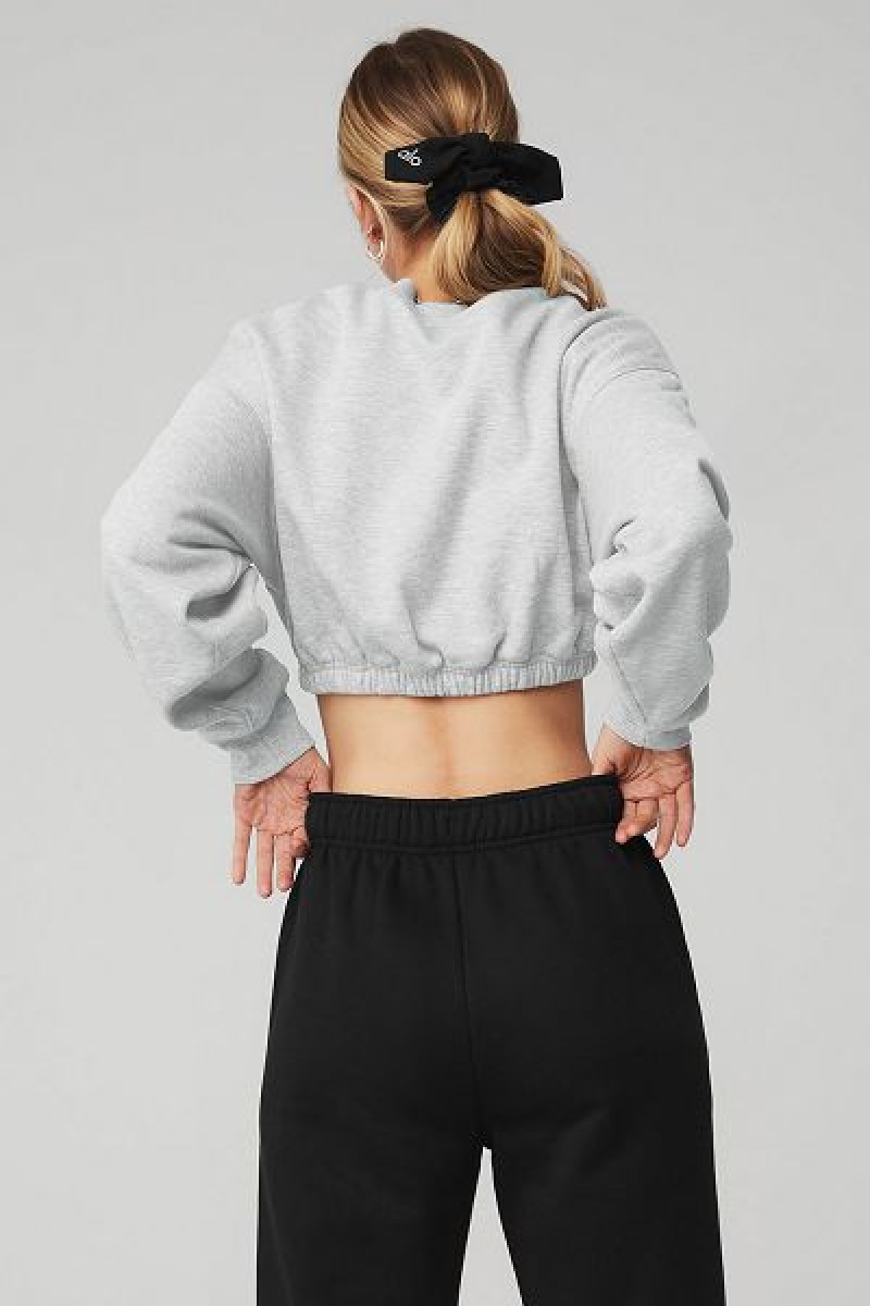 Pullovers Alo Yoga Devotion Crew Neck Feminino Cinzentas | 6418-WGLYO