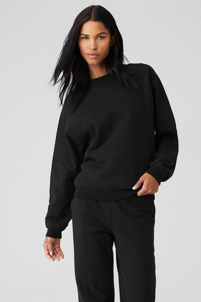 Pullovers Alo Yoga Heavy Weight Free Time Crew Neck Feminino Pretas | 7983-WCYAP