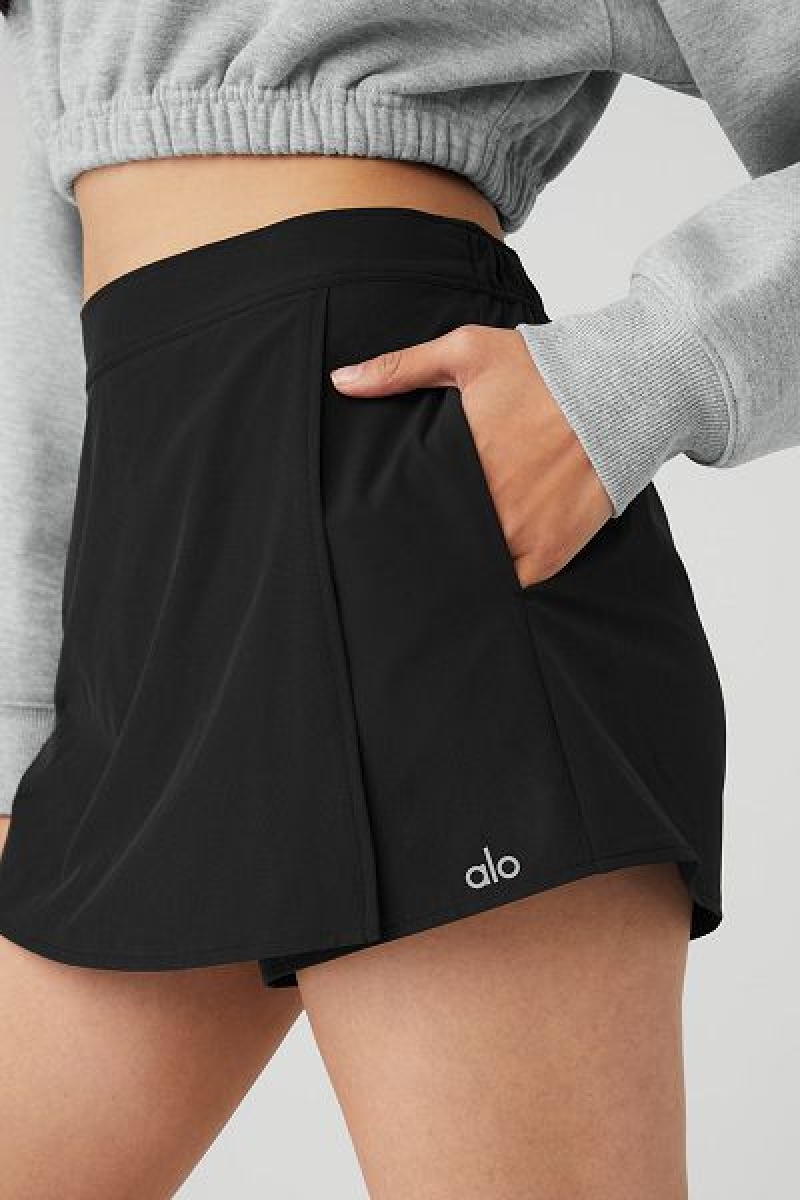 Saias Alo Yoga Clubhouse Skort Feminino Pretas | 9625-JSDYU