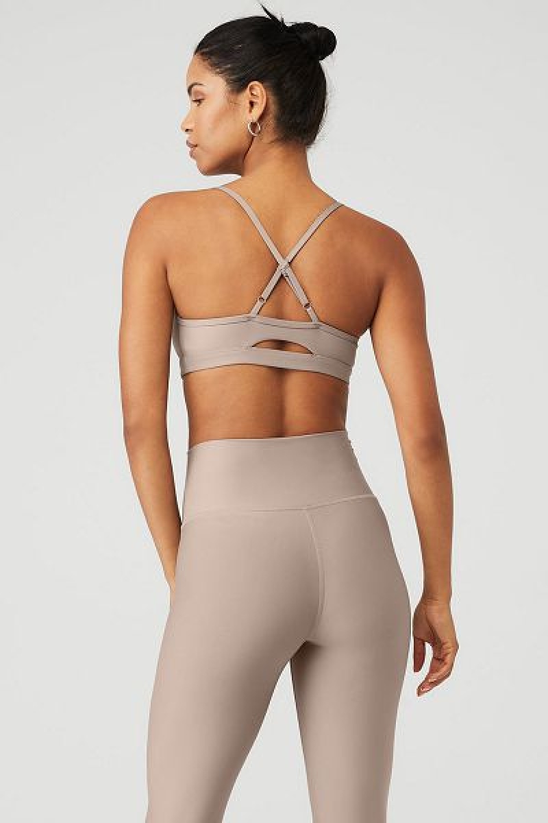 Sutiãs Alo Yoga Airlift Intrigue Feminino Cinzentas Marrom | 9653-NOGFT