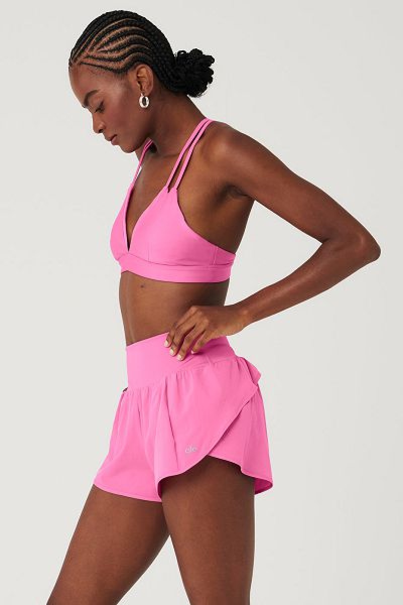 Sutiãs Alo Yoga Airlift Layer Up Feminino Rosa | 1946-URFMT