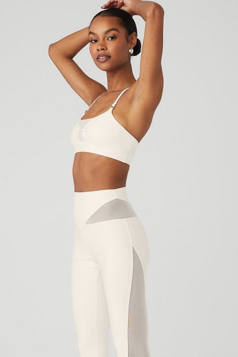 Sutiãs Alo Yoga Airlift Mesh Allure Feminino Branco | 7861-AVBJX