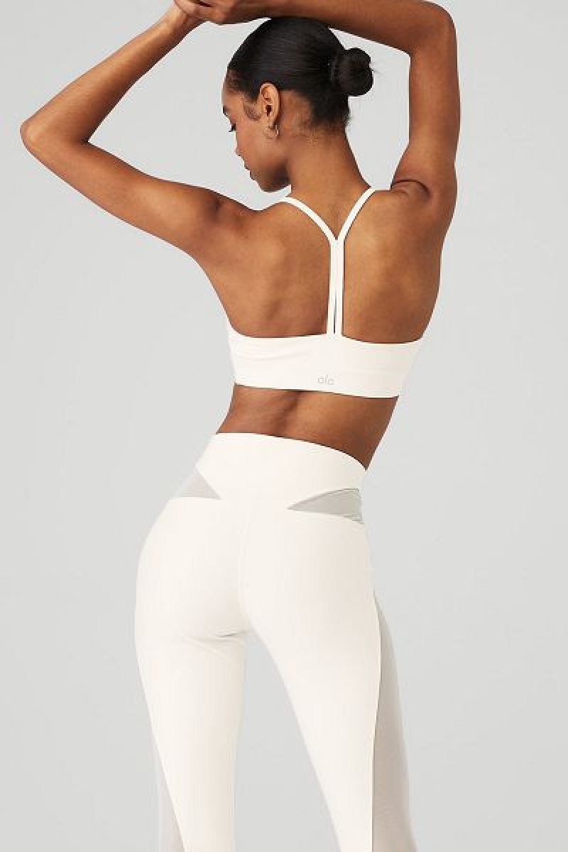 Sutiãs Alo Yoga Airlift Mesh Allure Feminino Branco | 7861-AVBJX