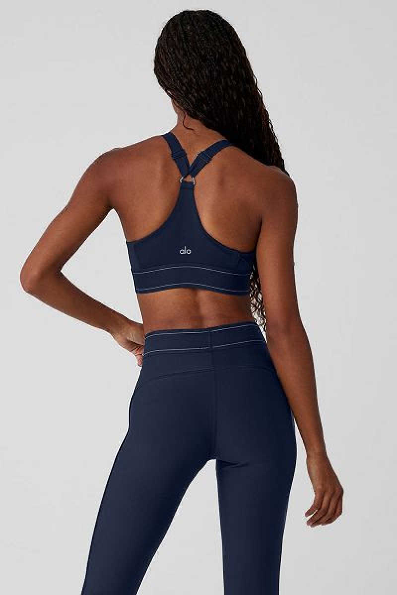 Sutiãs Alo Yoga Airlift Suit Up Feminino Azul Marinho Azul Marinho | 7390-MVOXT