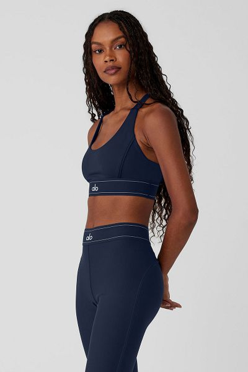 Sutiãs Alo Yoga Airlift Suit Up Feminino Azul Marinho Azul Marinho | 7390-MVOXT