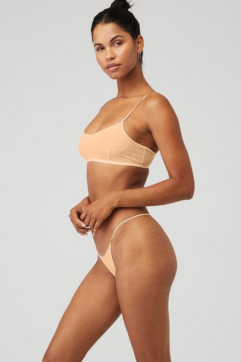 Sutiãs Alo Yoga Airmesh Venuslette Feminino Caqui | 6083-ZDSRP