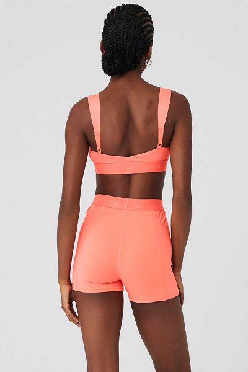 Sutiãs Alo Yoga Alosoft Molded Showcase Feminino Laranja | 6930-HIDNY