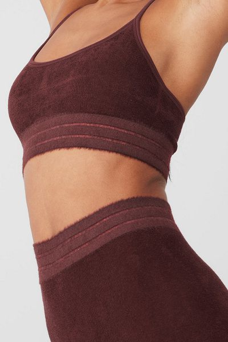 Sutiãs Alo Yoga Seamless Luxe Terry Cuddle Feminino Rosa | 9364-MNOXY