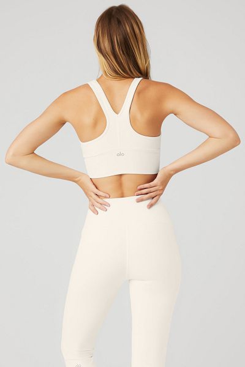 Sutiãs Alo Yoga Wild Thing Feminino Branco | 5861-LXFEK