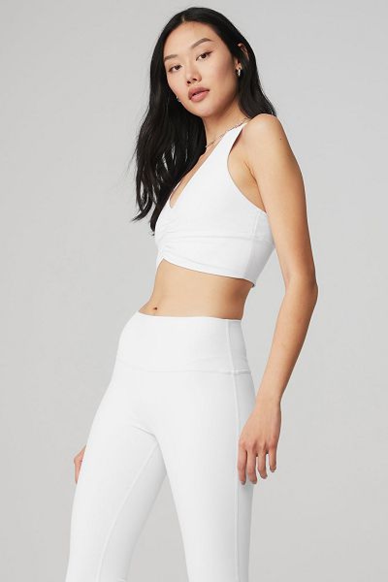 Sutiãs Alo Yoga Wild Thing Feminino Branco | 5189-EBILM