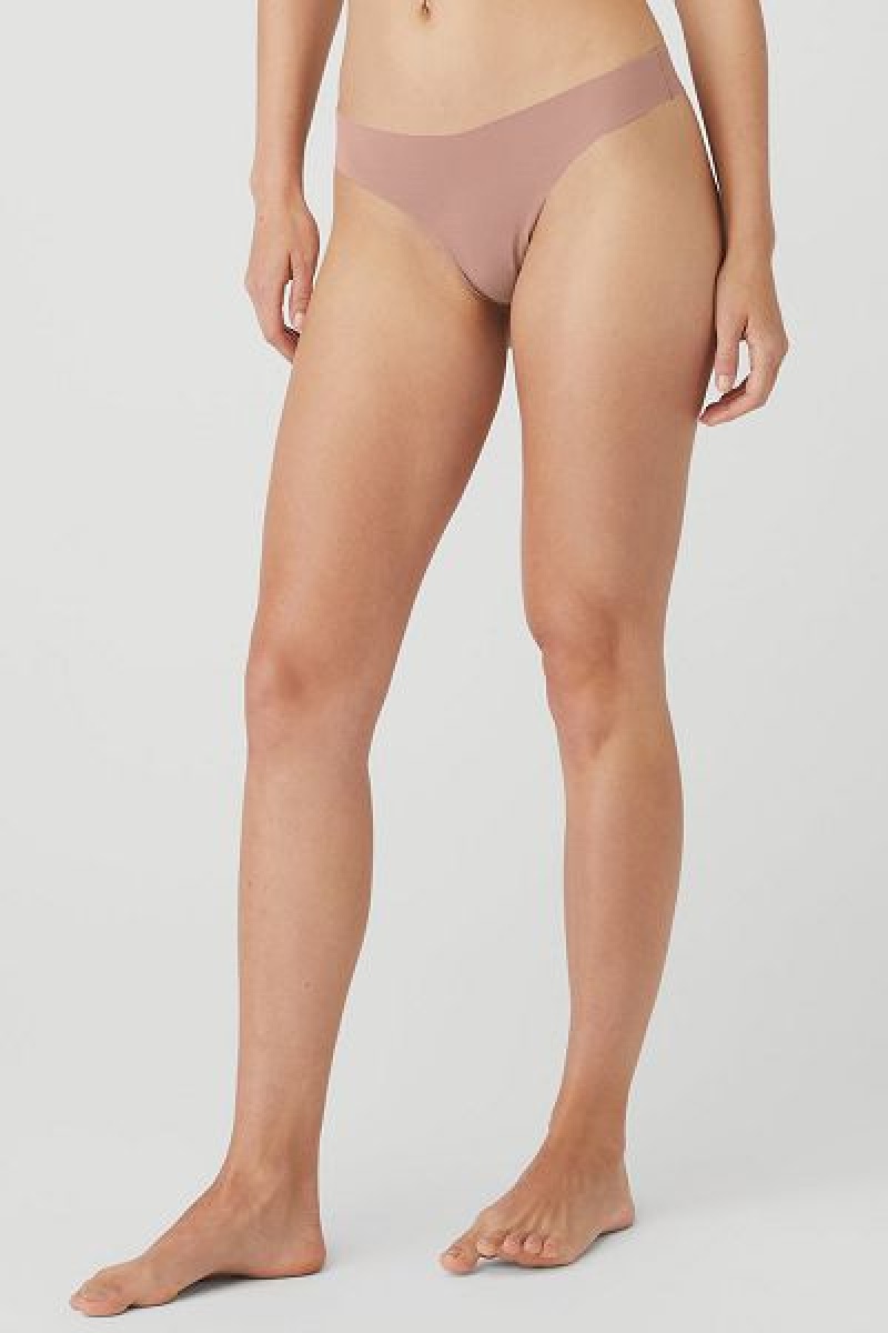 Thong Alo Yoga Airbrush Invisible Feminino Coral | 8746-ZCMNJ