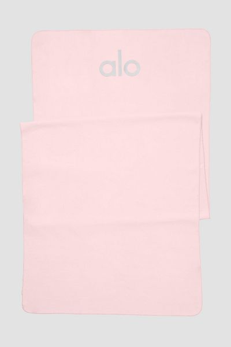 Toalha Alo Yoga Grounded No-Slip Accessories Rosa | 7230-EGMKD