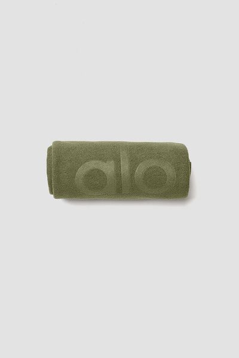 Toalha Alo Yoga Performance No Sweat Hand Accessories Verdes | 7843-LQBZJ