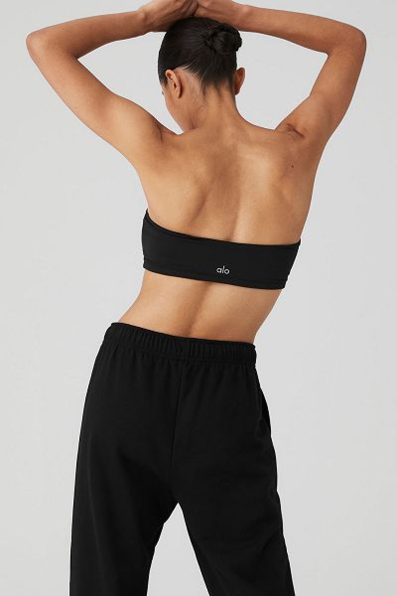 Top Bandeau Alo Yoga Alosoft Breeze Feminino Pretas | 6153-HQXEV