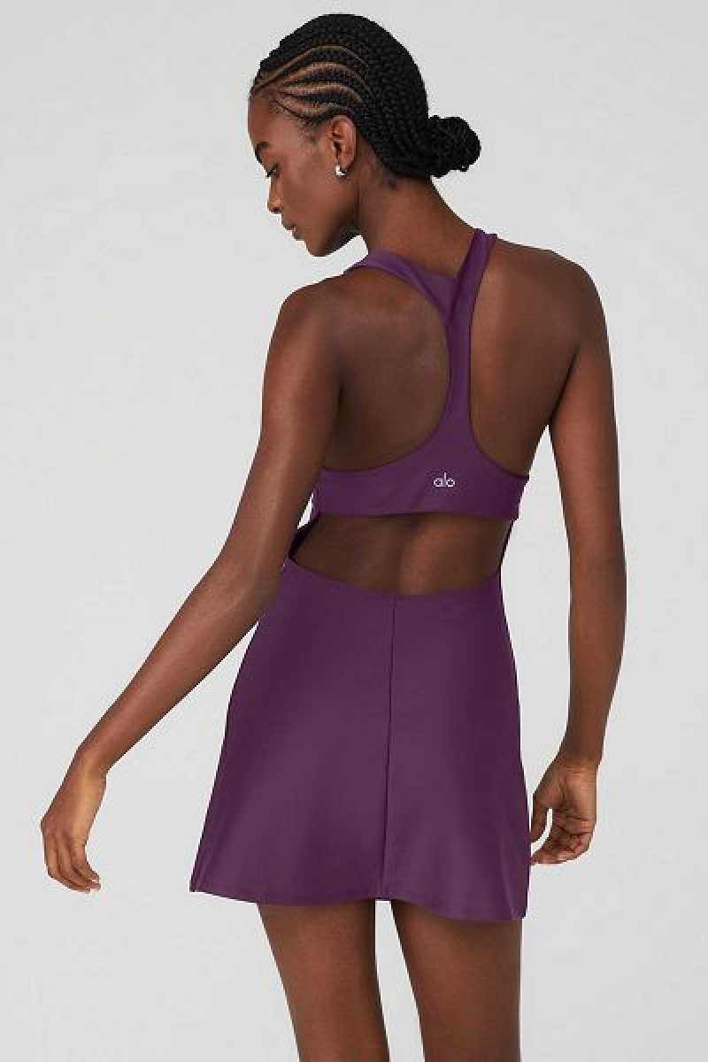 Vestido Alo Yoga Airlift Fly Feminino Roxo Escuro | 5619-SJBQU