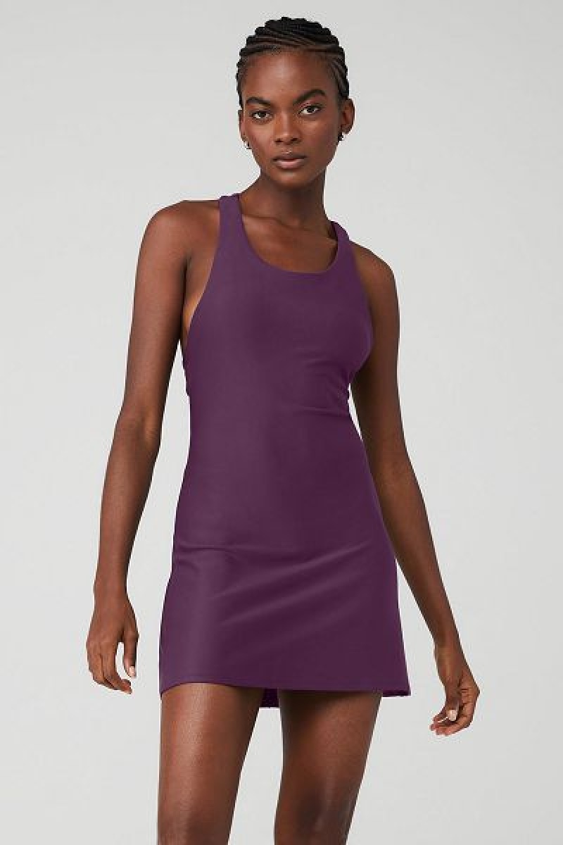 Vestido Alo Yoga Airlift Fly Feminino Roxo Escuro | 5619-SJBQU