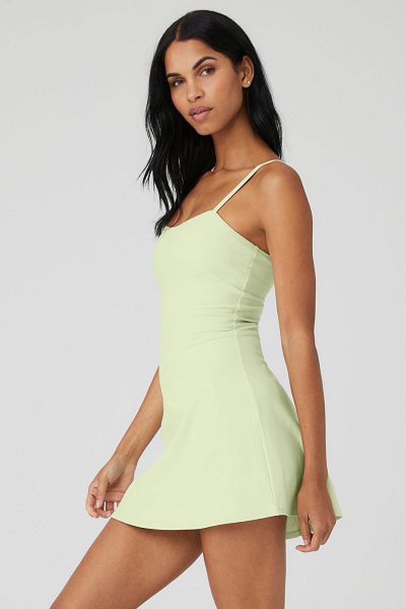 Vestido Alo Yoga Alosoft Courtside Tenis Feminino Verdes | 7026-APGKN