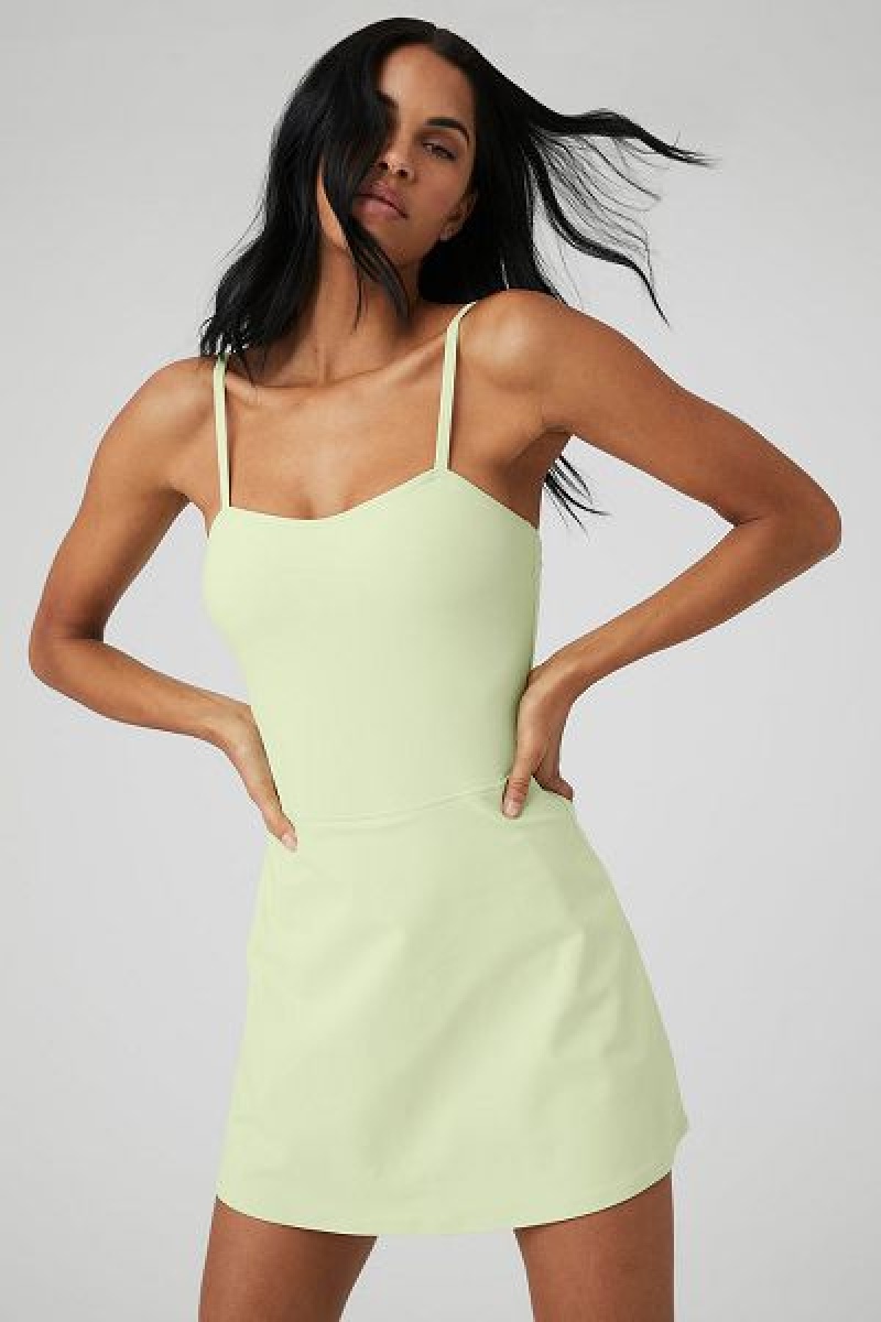 Vestido Alo Yoga Alosoft Courtside Tenis Feminino Verdes | 7026-APGKN