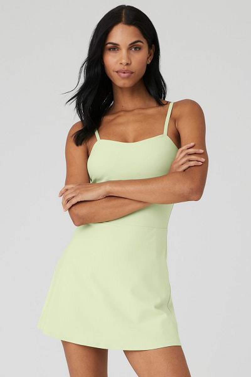 Vestido Alo Yoga Alosoft Courtside Tenis Feminino Verdes | 7026-APGKN